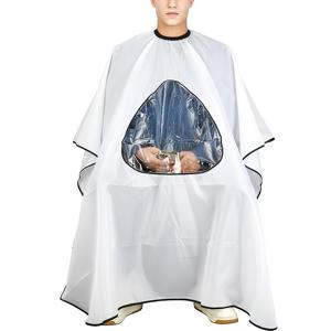 TEMU 투명 창이 있는 미용 가운, 살롱용으로 디자인되었습니다. 버클이 있는 이 앞치마는 이발사, 살롱 전문가 및 가정용 헤어 스타일링에 적합하며, 블랙 및 화이트 색상으로 제공됩니다.