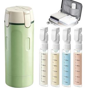 TEMU 4in 1 여행용 병, 세면도구용 여행용 병, 재충전 가능, 누수 방지 및 휴대용, 샴푸, 샤워젤, 세탁세제 보관용, 여행, 캠핑, 헬스장에 적합