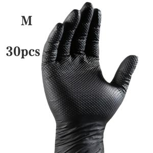 TEMU 헤비 듀티 장갑, 두꺼운 8 Mil 일회용 텍스처 니트릴 장갑, 리즈된 텍스처, 파우더-프리 및 라텍스-프리, 자동차, 야외, 주방 및 가정 청소에 적합