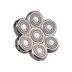 TEMU GERTZY 전동 면도기 교체용 7날 헤드, 전기 면도기용, 대머리 및 얼굴 면도에 호환, 남성용 그루밍 도구용 면도날 리필, 전기 면도기용 아버지의 날 선물