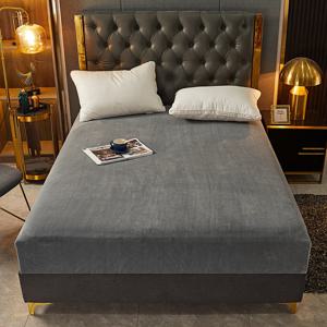 TEMU 1개 따뜻한 우유 벨벳 플란넬 초극세사 매트리스 커버 침대 스커트, 겨울 따뜻하고 편안한 피부 친화적인 더블 침대, 싱글 침대 커버, 간편한 패션 가을 겨울 침구, 호텔, 가정용 침실에 적합, 세탁기 사용 가능, 박스형 시트