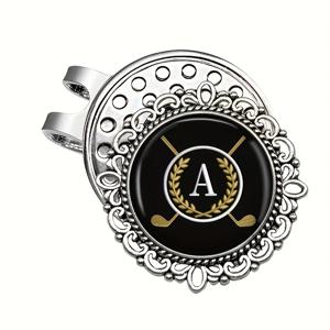 TEMU 1개 모노그램 골프 클립온 모자, 남녀공용 스포츠 클립온 모자 액세서리