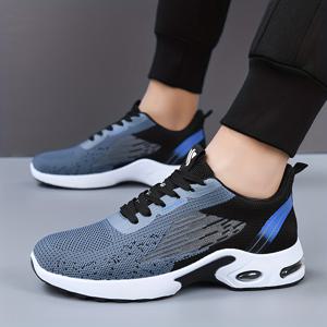 TEMU 남성용 운동 런닝화, 캐주얼 워킹화 (러닝 및 테니스용), 스타일리시한 피트니스 스니커즈, 통기성 좋고 가벼운 편안한 남성용 신발, 데일리 출퇴근 및 러닝 활동에 적합