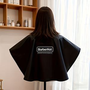 TEMU 전문 미용실 헤어 염색 케이프, 영어 프린트 디자인, 헤어 염색 앞치마, 간편한 세척 오일 앞치마, 젖은 머리용, 염색, 스타일링, 간편한 관리 케이프, 미용실 및 가정용, 헤어드레싱 망토