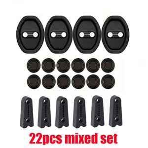 TEMU 차량 안전 향상 및 다양한 차량과 호환성을 위한 충격 흡수 패드 및 방음 패드를 설계한 22개 세트의 차량 도어 잠금 장치 보호 커버