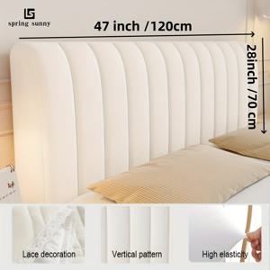 TEMU 1개 침대 헤드보드 두꺼운 헤드보드 슬립커버 퀼팅 헤드보드. 보호 덮개 장식 커버 두꺼운 퀼팅 헤드보드 커버, 풀 사이즈 침대용 침대 헤드 슬립커버, 세탁 가능한 헤드보드 보호 덮개, 전체 보호 침대 뒷면 보호 덮개