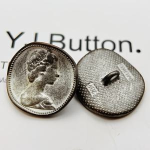 TEMU 6개 세트 영국 여왕 초상화 버튼 - 빈티지 합금 메탈 버킹엄 사진 버튼, 의류, 모자, 가방, 벨트용 - 역사적 왕실 액세서리, 코스튬 및 재봉 공예용