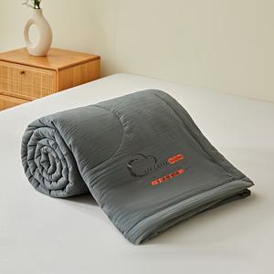 TEMU 일본 스타일 초극세사 여름 쿨 담요, 단색 통기성 좋은 내구성 에어컨 담요 - 스티치 디자인, 사계절 편안함, 세탁기 사용 가능, 침실 또는 게스트룸에 적합, 베개 없음