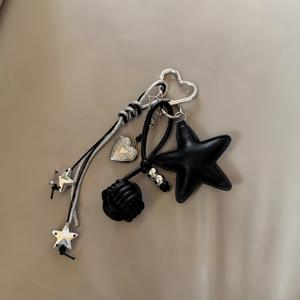 TEMU 달콤하고 시원한 개성의 오각별 입체 휴대폰 가방 고리, 책가방 장식 고리, 한국 스타일 인스타 감성 커플 키체인