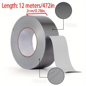 TEMU 12미터/472인치 초강력 패브릭 테이프 - 방수 고강도 산업용 접착 테이프, 카펫 고정, 바닥 고정 및 물품 정리용. 찢김 방지, 기름 방지 및 내열성, 잔여물 없음, 다양한 표면에 적합