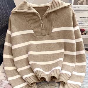 TEMU 여성용 스웨터, 봄/가을 여성 의류, 두꺼운 안감, 새로운 스타일 지퍼 베이스 레이어 셔츠, 숏 스타일, 아이템