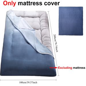 TEMU 소프트 기계 세탁 가능 지퍼형 바닥 매트리스 커버 - 트윈, 풀, 퀸 사이즈용 방진 전통 일본 타타미 매트리스 보호커버, 아늑한 홈 데코, 쉬운 관리, 라이프스타일, 통기성 원단, 소공간 생활
