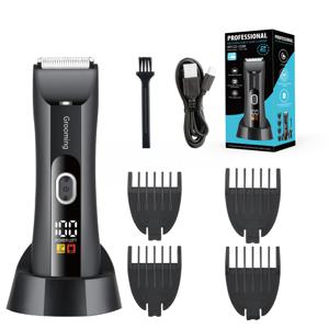 TEMU 다기능 남녀 공용 헤어 트리머 - 남성용 전신 털 정리, 여성용 비키니 라인 정리, 전기 면도기, 전기 면도날 - 전기 발 트리머, 공용 트리머, 4pcs 사이즈 가드 콤 키트, 세라믹 블레이드 헤드 포함