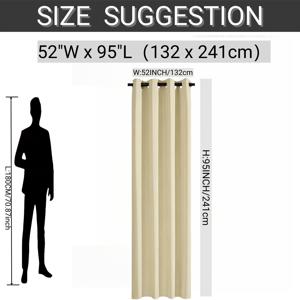 TEMU 1패널, 100% 도어 커튼, 솔리드 컬러, 그로밋 탑, 72인치 클로젯 커튼, 거실용 단열 방음 창문 커튼, 침실, 야외 마당, 먼지 방지 커튼