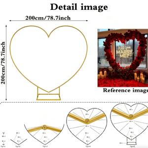 TEMU 메탈 하트형 또는 원형 웨딩 아치 배경 스탠드 1세트, 프로포즈, 생일 파티, 기념식, 밸런타인데이 장식, 할로윈 및 크리스마스 장식, 크리스마스 이벤트 및 파티 용품에 적합, 크리스마스, 새해용