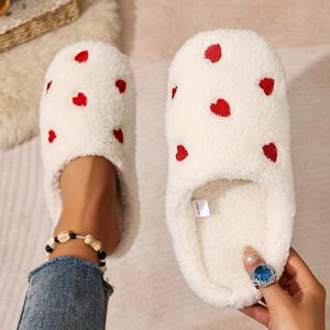 TEMU 부드러운 밑창의 하트 워밍 슬리퍼 - 소음 없는 슬리퍼 - 초부드럽고 가벼운 - 바닥이나 카펫에서 사용하기 적합, 여성용 신발