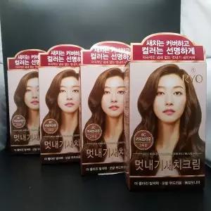 려 우아채 멋내기 새치크림 염색약 커피브라운 6C 4개