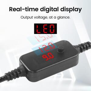 카라식  C-DC 부스트 케이블 DC 5V/9V/12V/15V/20V WiFi-보조베터리 커넥터 Wifi 라우터 노트북 용 고속 충