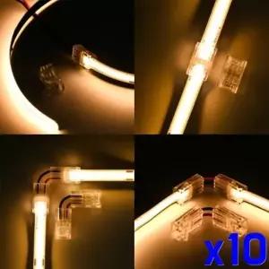 WL LED 스트립 커넥터 연장 코너 DC파워 x10개