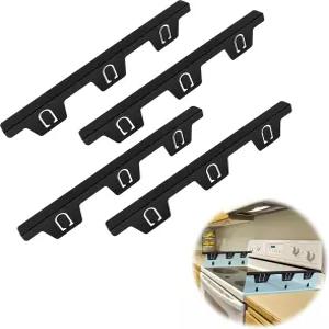 KSWLOR 4PCS 스토브 갭 스테인리스 스틸 접이식 필러 카운터 레인지 트림 키트 슬라이드