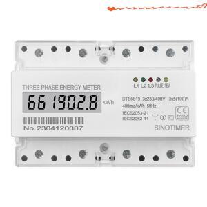 마지막 기회 7P Kwh 전력 계량기 가정용 3상 4선 아날로그 소비량 모니터 DIN 레일 AC 400V