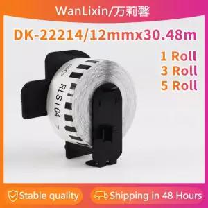 1-5 롤 DK22214 열전사 라벨 12mmx30.48m 연속 호환 브라더 QL 프린터 기계