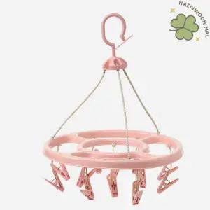 빨래집게 KNH040R2 건조대 2p 12p 핑크 양말속옷건조대 양말빨래건조대 빨래집게건조대