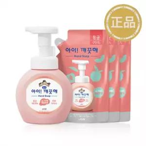 아이깨끗해 복숭아 250ml 용기+200ml 리필x3개 /주방 핸드워시