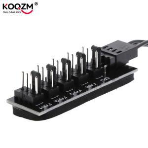 PWM CPU 쿨러 케이스 섀시 냉각 팬 전원 케이블 허브 스플리터 어댑터 블랙 슬리브 재킷 40cm 1-5 4핀