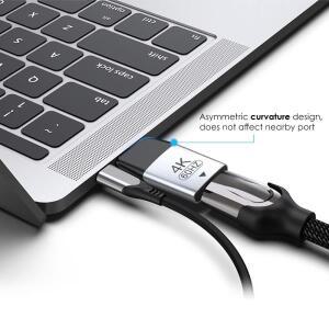 C타입 USB 3.1 4K/60Hz HDTV 변환기 플러그 HD 1080P/720P 미니 알루미늄 비디오 어댑터 맥북 호환 에어 호