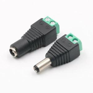 5개/짝 5.5x2.1mm DC 전원 남성 암커넥터 잭 커넥터 어댑터 3528 5050 LED 스트립 라이트 카메라 용