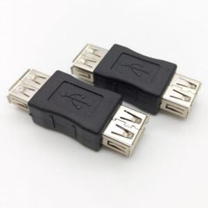 2pcss 미니 변환기 안전 USB 2.0 여성-여성 커넥터 어댑터  컴퓨터 케이블 액세서리