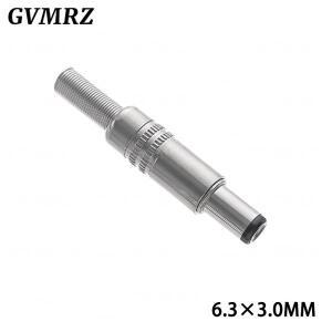 5pcs 5.5X2.5mM 5.5x2.1mm 4.8x1.7mm DC 전원 잭 수커넥터 금속 커넥터 어댑터 블랙 헤드 2.5x0.7mm