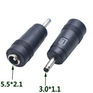 DC 전원 수-암 어댑터 5.5x2.1mm 암커넥터-7.4x5.0mm 40x135mm 컨버터 플러그 충전