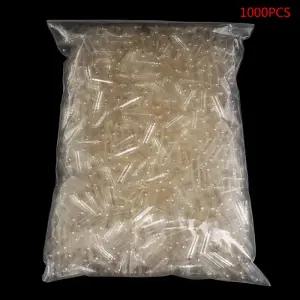 1000PCS 표준 크기 0 빈 캡슐 젤라틴 투명 중공 하드 20.7-21.7mm 미니 Doosjes 알약 케이스