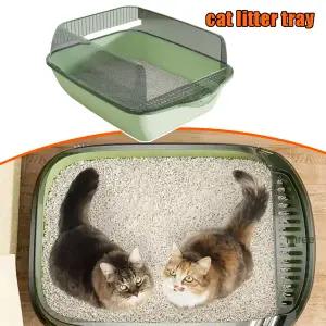 워터튀김 방지 고양이 화장실 오픈형폴드형세미 폴드형 간편 세척 설치 간편 고양이 변기모래통