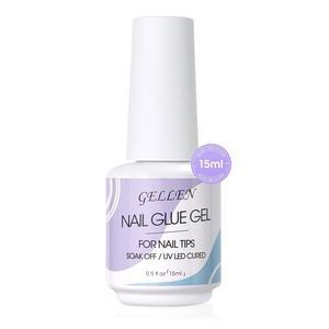 젤렌 5 in 1 네일 팁용 붙임 Glue 15ML 경화가 필요한 UV 젤 28일 이상 지속되는 DIY 홈 살롱 매니큐어