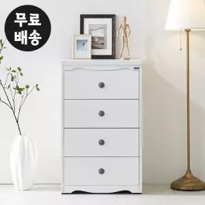 디베 4단 서랍장 옷 서랍 체스트 슬림(600/화이트)