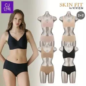 비비안 [4+4] 스킨핏 스포츠 브라탑 어깨끈형 브라팬티