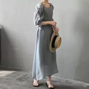 어나더블 위브 스퀘어 원피스