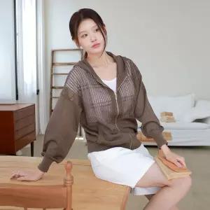 [르포엠]아테르 프렌치 린넨 후드 니트집업