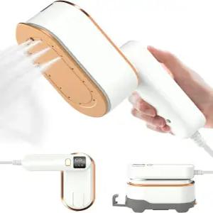 의류용 여행용 스티머 다리미 - 1200W 휴대용 LCD 화면이 있는 스팀 레벨 3개 드레스 셔츠 가정용 10S 고속