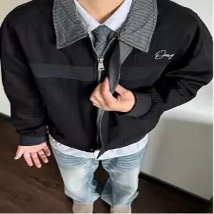 남성 트렌디 아이템 자켓 블레이져 빈티지 체크 해링턴 재킷 봄가을 가을 하운드투스 칼라 코트 상의 HT3
