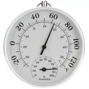 실내 실외 날씨 다이얼 습도계 벽 테이블 자동차 온실 또는 장식용 배터리 필요 없음 지름 4인치 원형