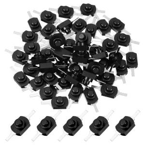 50 PCS 래치 푸시 버튼 스위치 켜기 자동 잠금 미니 마이크로 DC 30V 1A 끄기 DIY SMD 손전등형 램프 벽