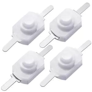 mxuteuk 50pcs 화이트 셀프 잠금 마이크로 푸시 버튼 스위치 DC 30V 1A SMD 플래시라이트형 램프 벽 콘센트