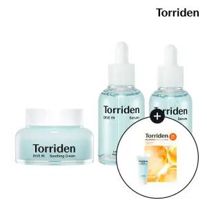 [SET] 토리든 다이브인 저분자 히알루론산 세럼 50ml+40ml+수딩크림 100ml (+수딩크림 20ml+비타마스크 1매)