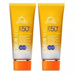 썬월드 수퍼 선크림 썬크림 x 2개 / SPF50+ PA+++ 80ml 워터프루프 자외선차단 기능성