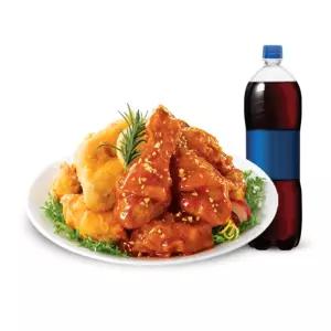 [처갓집 양념치킨] 후라이드반+양념반+콜라1.25L