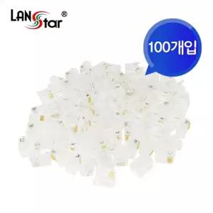 랜스타 LSN-CON66 모듈러콘넥터 RJ-12 6P6C 전화모뎀용 커넥터 100개입